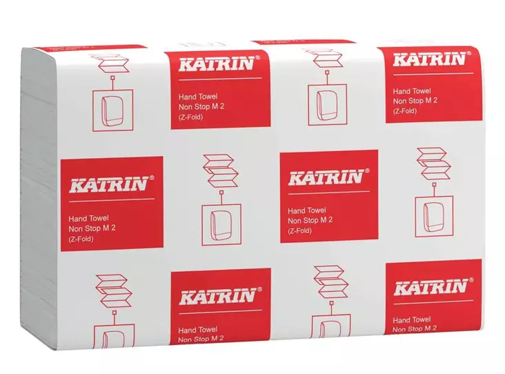 Katrin 88690 käsipaperi M Non-Stop Z-taitto 2-krs valkoinen, 2940 arkkia - Käsipyyhkeet - 88690 - 1