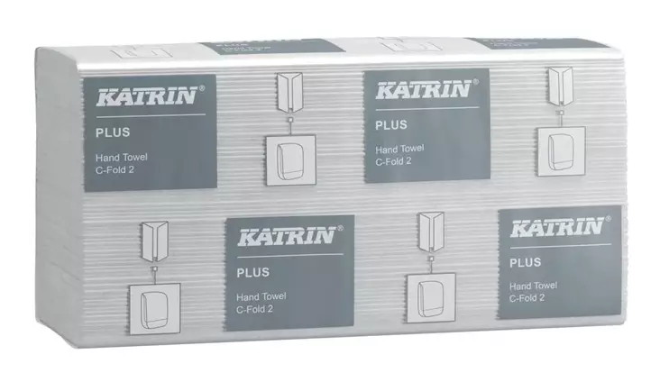 Katrin 92512 käsipaperi Plus C-taitto 2-krs valkoinen,1600 arkkia - Käsipyyhkeet - 206160 - 2
