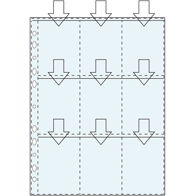 Keräilykorttitasku 7X9cm A4 PP 18 taskua /10 kpl per pussi - Kansiotaskut - 205290 - 1