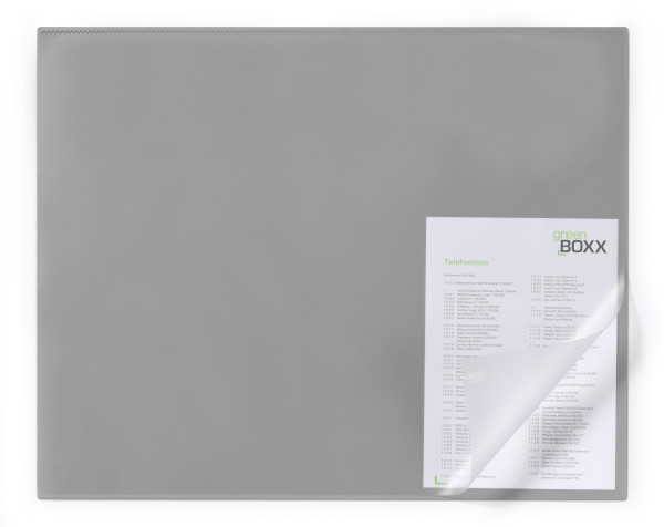Kirjoitusalusta reunasuojalla Durable 65x50cm, harmaa LOPPUUNMYYNTITUOTE - Kirjoitusalustat - 729310 - 1