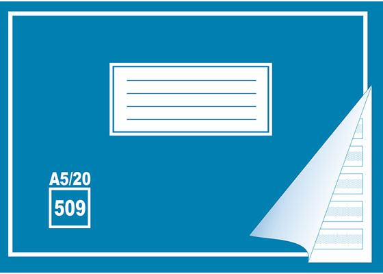 KIRJOITUSVIHKO SIN 509 A5/20 VIIVAT - Kouluvihkot - 68420 - 1