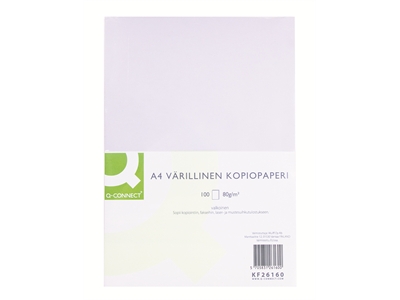 Kopiopaperi Q-Connect A4 80g valkoinen/100 arkkia - Valkoiset tulostuspaperit - 235130 - 1