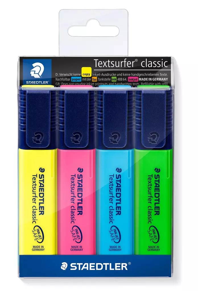 Korostuskynä Staedtler Textsurfer 364 4 väriä - Korostuskynät - 309210 - 3