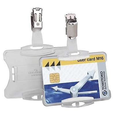 Kulkukorttikotelo Durable 8118 54x85mm 25 kpl, läpinäkyvä - Nimikortit, kongressineulat, kaulanauhat - 275550 - 1