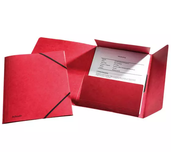 Kulmalukkokansio Esselte A4 läpillä punainen - Kansiot - 61780 - 1