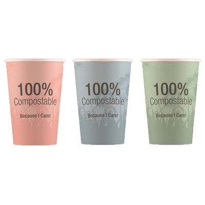 Kuumakuppi Gastro-Line biohajoava 250 ml värilajitelma/50 - Kertakäyttöastiat - 279410 - 2