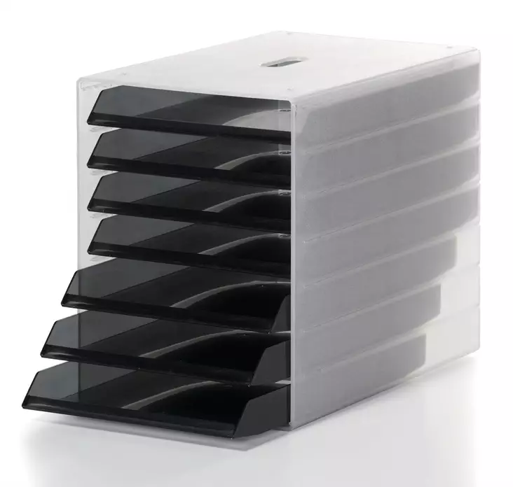 Laatikosto Idealbox 7-osainen harmaa - Lomakelaatikot, kortistolaatikot - 1712000050 - 1