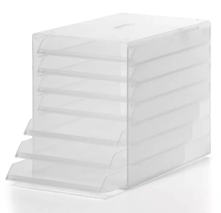 Laatikosto Idealbox 7-osainen kirkas - Lomakelaatikot, kortistolaatikot - 1712000400 - 2