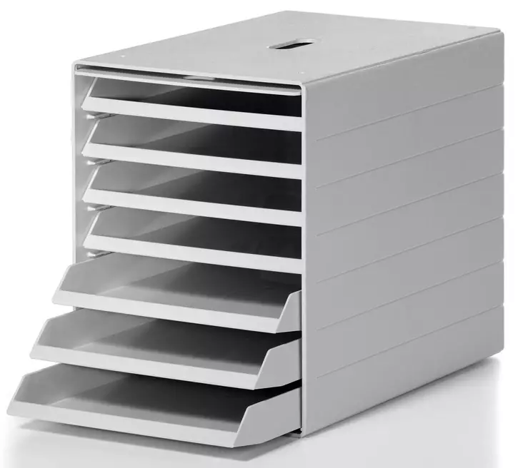 Laatikosto Idealbox Plus 7-osainen harmaa - Lomakelaatikot, kortistolaatikot - 1712001050 - 1