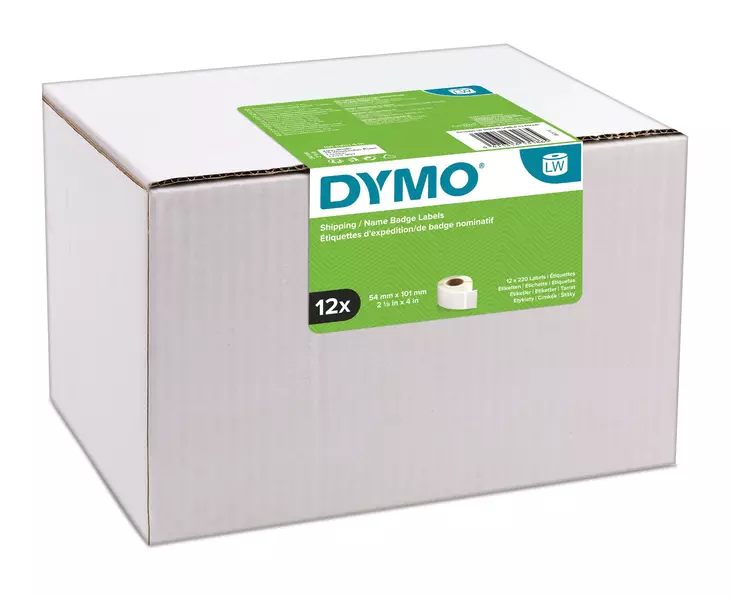 Lähetys-/nimitarra Dymo LW 54mm x 101mm, 220 kpl/rulla 12 rullaa - Dymo tarrakirjoittimet ja tarrateipit - S0722420 - 1