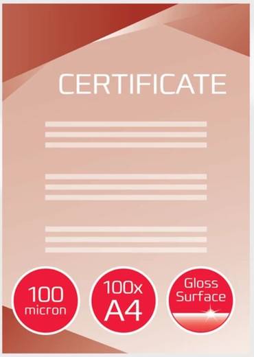 Laminointitasku kirk. GBC A4 100micr/100 - Kuumalaminointitaskut - 150400 - 1