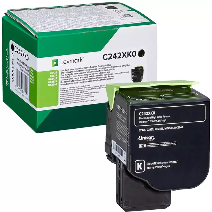 Lexmark C242XK0 Musta 6000 s. - Lexmark laserkasetit - C242XK0 - 1