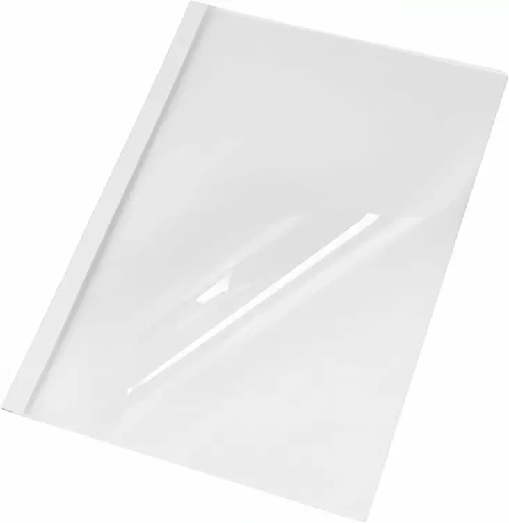 Pavo liimasidontakansi A4 6mm kirkas/valkoinen,100 kantta - Asiakirjasidonta - 8003600 - 1