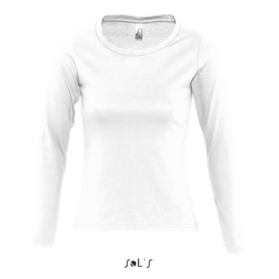 Majestic naisten pitkähihainen white (T5 - T-Paidat - T-0660 - 101