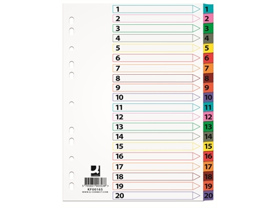 MuovikielihakemistoQ-Connect A4 1-20 - Hakemistot, rekisterit - 218520 - 1