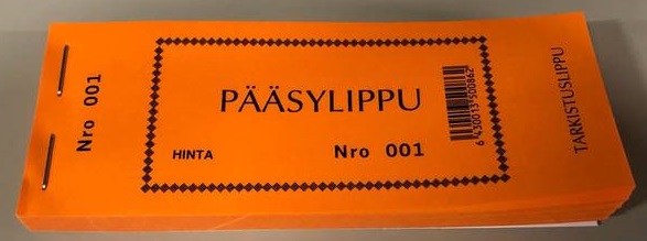 Pääsylippu numeroitu 100kpl/nide appelsiini - Vihkot ja lehtiöt - 146250 - 1