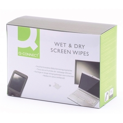 Puhdistusliina Q-Connect märkä/kuiva, 20+20 kpl - Puhdistusliinat ja paineilma - 278160 - 1