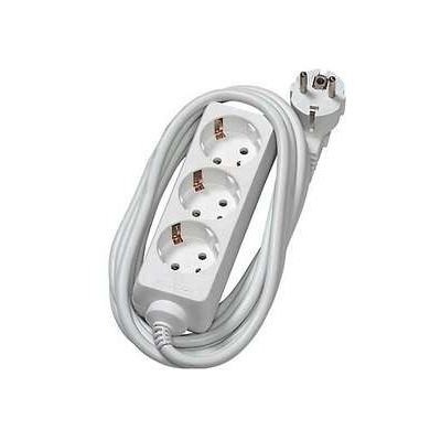 Sähköjohto 3-os/3M/45°maadoitettu valkoinen - Valaisimet, jatkojohdot - 265100 - 1