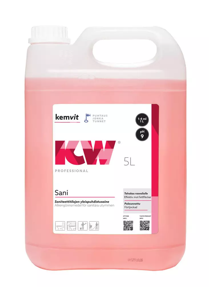 Saniteetti puhdistusaine 5L KW SANI desinfioiva - Pesu- ja puhdistusaineet - 133940 - 1