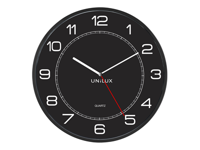 Seinäkello Unilux Mega halkaisija 57,5 cm, musta - Kellot - 266560 - 1