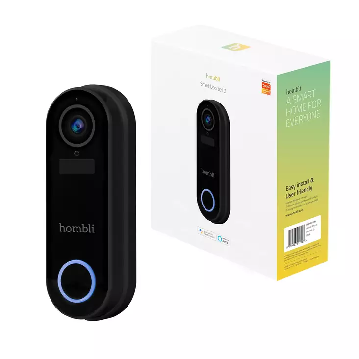 Smart Doorbell 2 ovikello, musta - Kassalippaat, parkkikiekot, lukot, ym. - HBDB-0200 - 1