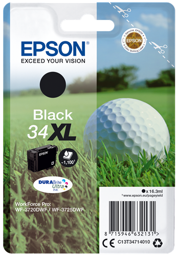 T3471 BLACK INK XL - Epson mustesuihkupatruunat - T34714010 - 1