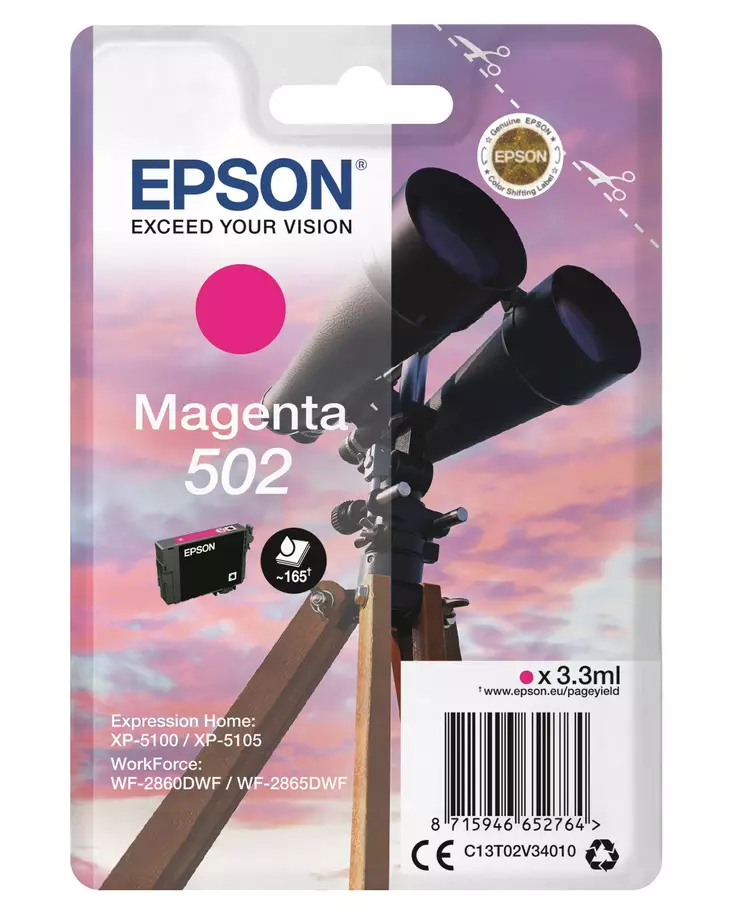 T502 Magenta mustepatruuna - Epson mustesuihkupatruunat - T02V34010 - 1
