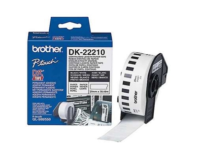 Tarrarulla Brother DK-22210 29mm/30.5m osoitetarra - Brother tarrakirjoittimet ja tarrateipit - DK-22210 - 1