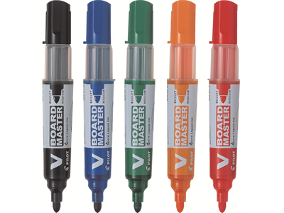 Valkotaulutussi täytettävä 5-väriä pyöreä i Pilot BeGreen Board Master Täytöt koodeilla 570611 sininen, 570612 punainen, 570613 vihreä, 570614 musta, 570615 oranssi - Valkotaululutussit - 570430 - 1