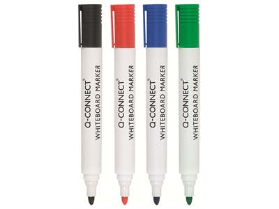 Valkotaulutussi Q-Connect pyöreä 4 värin sarja - Merkkauskynät, -tussit - 570510 - 1