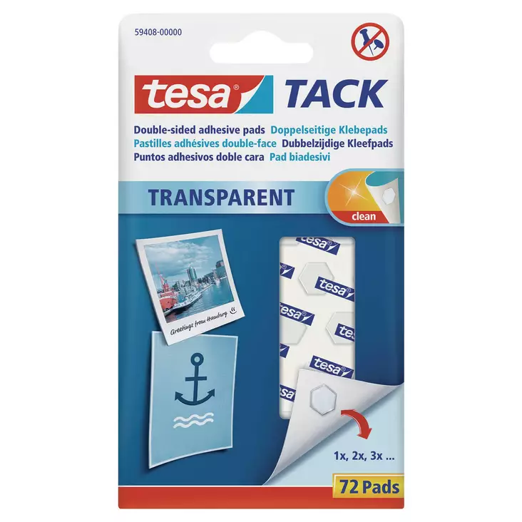 Tesa® kaksipuolinen liimatarra, 1 kpl=72 - Liimat, liimarollerit - 59408-00000-00 - 1