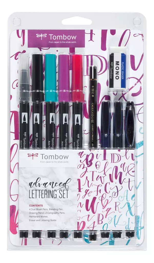 Tombow hand lettering set Advanced - Taidekynät - TOM15020 - 1