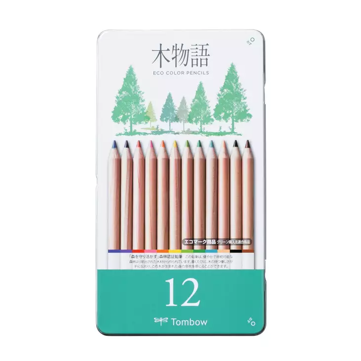 Tombow kynä Eco metallirasiassa 12kpl - Lyijykynät - TOM29300 - 1