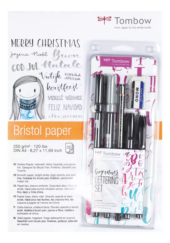 Tombow piirustuslehtiö + kalligrafiaset - Piirustus- ja luonnoslehtiöt - TOM15110 - 1