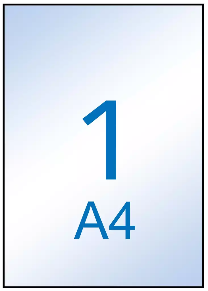 Tulostustarra 210x297 APLI 1-jak, Kirkas - Paperitarra-arkit A5, A4 - 131680 - 1