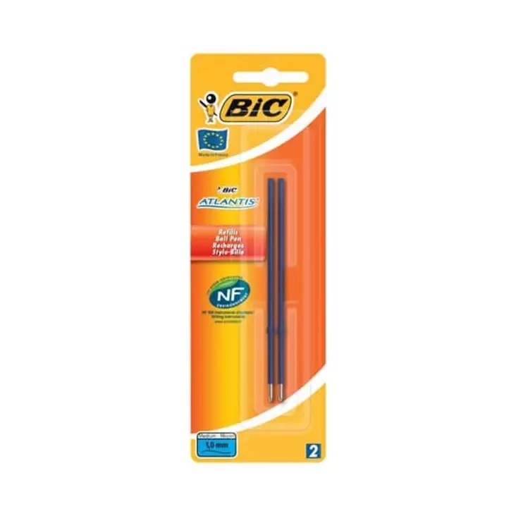 Vaihtosäiliö Bic Atlantis sininen 2 kpl - Kuivamustekynät - 77070 - 1