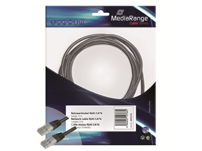 Verkkokaapeli RJ45 3m musta - Verkkokaapelit - 393430 - 1