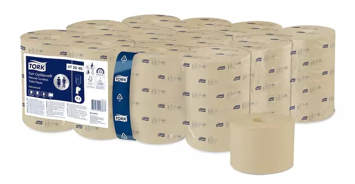 Wc-paperi Tork 472640 2krs Natural hylsytön T7/24 - Wc- ja talouspaperit - 472640 - 1