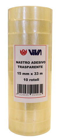 Yleisteippi kirkas 15mx33mm 10kpl - Toimistoteipit, teipinkatkojat - 1180 - 1