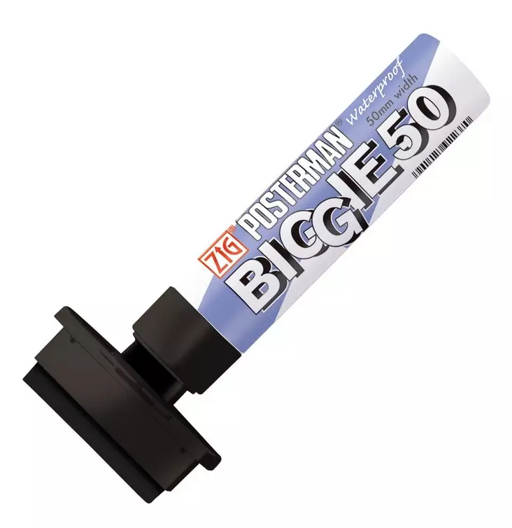 ZIG Posterman Biggie 50mm Musta - Lasitaulutussit, liidut - ZIG150010 - 1