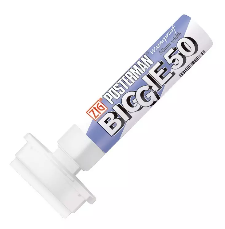 ZIG Posterman Biggie Lasi/liitutaulukynä 50mm, Valkoinen - Lasitaulutussit, liidut - PMA-150000 - 1