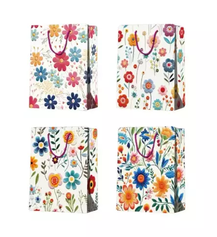 Lahjakassi 26x32/12cm Kukat - Pussit ja kassit - 183261 - 1