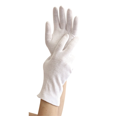 Aluskäsine puuvilla M valk. 12paria/pkt - Siivous-,  suojakäsineet - 270301 - 1