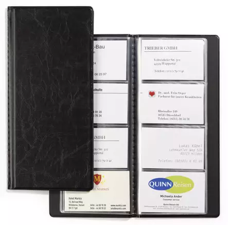 DURABLE KÄYNTIKORTTIKANSIO 96 MUSTA - Käyntikorttitelineet ja -kansiot - 238001 - 3