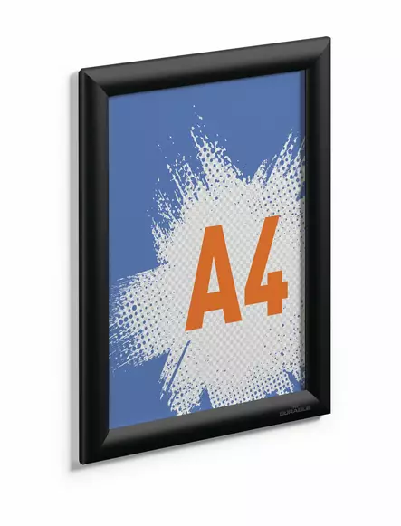 Durable Snapkehys alumiini A4 musta - Infotaskut, julistekehykset - 479601 - 1