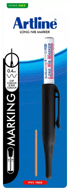 Huopakynä EK-710/C1 Long Nib Musta - Merkkauskynät, -tussit - ART071002B1 - 1