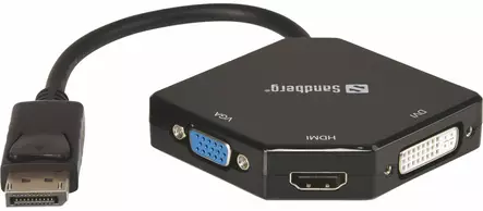 Sandberg Adapter DP>HDMI+DVI+VGA - Muuntimet ja adapterit - 509-11 - 1