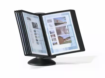 Selailuteline pöytämalli Sherpa Motion 5587 musta 10 taskua - Selailutelineet, pikahakutelineet - 558701 - 2