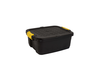 Varastolaatikko Strata Heavy Duty kannella 24l musta - Säilytyslaatikot, -kuutiot - 283801 - 1