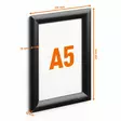 Durable Snapkehys alumiini A5 musta - Infotaskut, julistekehykset - 479501 - 6